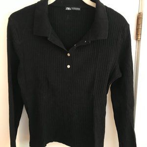 Zara Ribbed Knit Top